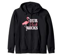 Flamingo Il Nostro Gregge Rocce Divertenti Ragazze Che corrispondono Gruppo Partito Felpa con Cappuccio