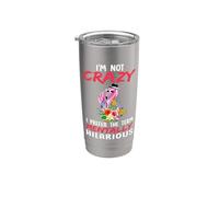 Flamingo I'm Not Crazy I Prefer The Term Mentally Hilarous Bicchiere termico in acciaio inox doppia parete