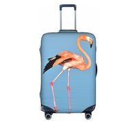 Flamingo in Water Ripple Valigie Copertura Protettiva Elastica Antigraffio Viaggio Essentials Adatto a 45-81 Pollici Bagagli, bianco, M