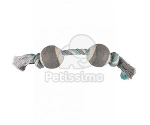 Flamingo Jim Playing Rope - corda da masticare con palline da tennis Menta
