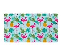 Flamingo Leaves-419 Tappetino da cucina imbottito, impermeabile, antiscivolo, confortevole, per cucina, lavello ufficio, 40 x 75 cm