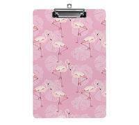 Flamingo Leaves Vintage Summer Beach Portablocco formato A4 Divertente estetica che lavora studiando Lettera Portablocco standard 12,5×8,5 in faesite per l'aula scolastica Bambini che scrivono diseg