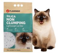 Flamingo lettiera per Gatti - lettiera silicio per gatti - Silicio Granulato Med