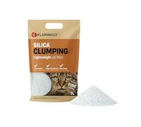 Flamingo Lettiera Silicio per Gatti - 5L, Uso per 6 Settimane, Letiera per Gatti, Clumping, Assorbente e Senza Polvere, Ideale per Gatti, Facile da Pulire