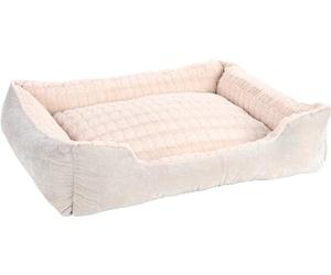 Flamingo Letto per animali Verona, 100 x 80 x 25 cm, ideale per Labrador, Golden Retriever, Border Collie, Bulldog Inglese, Pastore Australiano, Maine Coon e Plus - Beige elegante