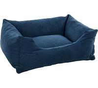 FLAMINGO Letto per cane e gatto celeste blu scuro - cuscino 65 x 50 x 20 cm - cesto lavabile, fondo antiscivolo, fodera rimovibile, posto letto morbido e confortevole