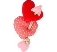 Flamingo Lieve cuori di peluche Cuscino a forma di cuore con corda