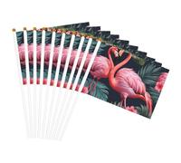 Flamingo Love Flowers Stampa Facilitazione Portatile Bandiera leggera Parata Home Decor Eventi Uso Versatile