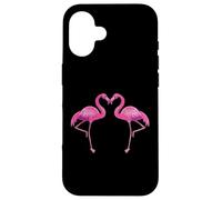Flamingo Love Heart Vintage San Valentino Flamingo Lover Custodia per iPhone 16