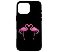 Flamingo Love Heart Vintage San Valentino Flamingo Lover Custodia per iPhone 16 Pro Max
