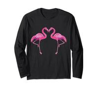 Flamingo Love Heart Vintage San Valentino Flamingo Lover Maglia a Manica