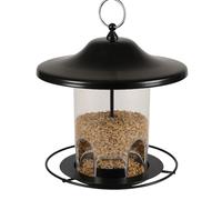 Flamingo Mangiatoia per Uccelli - Distributore di Semi - Wilmer Nero - 20,5 cm - Metallo Verniciato a Polvere - più Punti di Alimentazione - Facile da Appendere