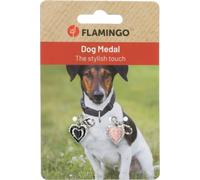 Flamingo Medaglione Cuore Eef Rosa Chiaro & Nero 2 pzs