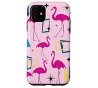 Flamingo Midcentury Mid Century Retro Geometric Modern Custodia per iPhone 11