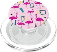 Flamingo Midcentury Mid Century Retro Geometric Modern PopSockets PopGrip per MagSafe