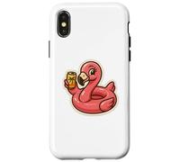 Flamingo mit Drink Custodia per iPhone X/XS