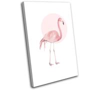 Flamingo Modern Abstract Animals SINGLE TELA parete arte foto stampa