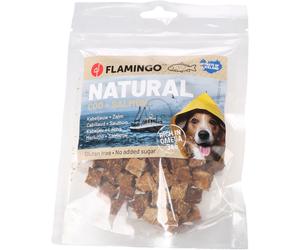 Flamingo Nature Snacks a cubetti - merluzzo, salmone 75 g
