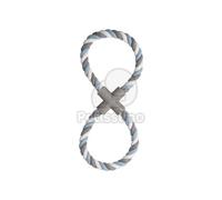 Flamingo nodo in corda - azzurro 38 cm x 15 cm x 3 cm