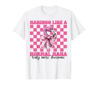 Flamingo Nonna Coquette Bow Naningo Come Una Normale Nana Maglietta
