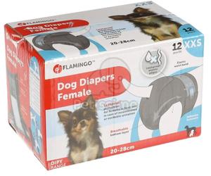 Flamingo pannolino per cani XXS - 12 pz