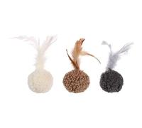 Flamingo Pet Products -1 Suava Ball Diameter 4.5 cm Cat Toy Random Colour -FL-561176