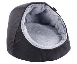Flamingo Pet Products - Igloo Dorsa Cushion for Cats, Diameter 40 x 36 cm, Black