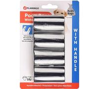 Flamingo Pet Products - Waste Bags with Handle, Black Colour 4 x 15