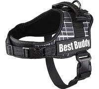 Flamingo Pettorina Best Buddy Pluto Nero Grid M 60-80CM*38MM