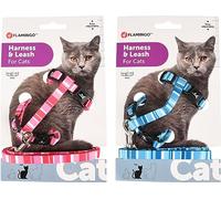 Flamingo Pettorina per Gatti + GUINZAGLIO ALFRY 20-35CM 10MM ASSORTIMENTO
