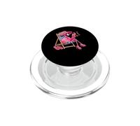 Flamingo Pink Palm Tree Tropical Beach Summer Vacation Funny PopSockets PopGrip per MagSafe