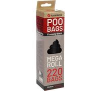 Flamingo Poop Bags Basic - Sacchetti per Escrementi di Cane Neri, 220 Pezzi, Resistenti ed Ecologici