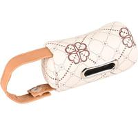 Flamingo Porta Sacchetti Cane - Vito Beige Compact - Pochette in PU & Pelle - Chiusura Zip - Cinturino con Bottone - 1 Rotolo Incluso