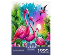 Flamingo Puzzle Giochi Educativo 1000 Pezzi Animals Puzzle Di Cartone Decorazione Perfetta Sfide Divertenti Per Adulti E Bambini Da 12 Anni 70x50cm/1000pcs