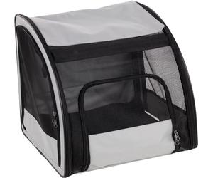 Flamingo Rey Car Seat for Dogs, Light Grey, 45 x 38.5 x 41 cm, Standing, Removable Base, Zippered Front And Side Openings