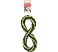 Flamingo Rofas Rope Pull Rope Toy '8' Woven Green/Black - 29 x 13 x 3.5 cm - Floating