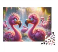 Flamingo Romance Puzzle Da 1000 Pezzi in Cartone Spessore Per Bambini 12+ Educativo Tempo Libero Decorazione Regalo Non Deformabile 70x50cm/1000pcs