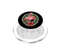 Flamingo Rosa Elegante Uccello Tropicale Wading Gambe Lunghe Natale PopSockets PopGrip per MagSafe