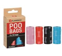 Flamingo Sacchetto per DEIEZIONE Basic Bones Multicolore 4x15PZ