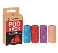 Flamingo Sacchetto per DEIEZIONE Basic Paws Multicolore 8x15PZ