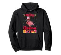 Flamingo Santa Hat Xmas Lights - Flamingo Lover Christmas Felpa con Cappuccio