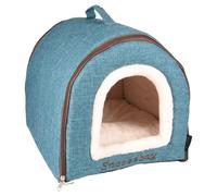 Flamingo Snoozebay Casa Per Gatti Blu 35x35x45 Cm Nascondiglio Testa Di Gatto