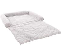Flamingo Sofa Protector Jacquard Grey - 80 x 130 x 10 cm - Washable - Non-Slip Bottom - Removable Cover with Zip
