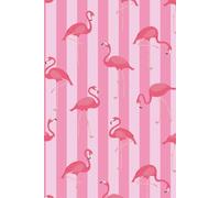 Flamingo-Themed Notebook with Pink Striped Background: A Stylish 6x9 Lined Journal - A Versatile Space for Notes, Ideas, and Everyday Fun