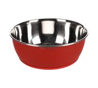 Flamingo Tobias ciotola in metallo per cani - rosso 1900 ml - A: 20 cm, B: 7,5 cm, C: 15 cm