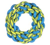 Flamingo Tofla gioco per cani Anello e cordoncino - Tg. S: Ø 17 x A 5 cm