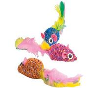 Flamingo Topo Mouse Feather Con Catnip 5 cm