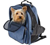 Flamingo Trasportino per Cani - Gatti - Hakon - Borsa in Poliestere con Telaio Rinforzato, Fondo Rimovibile e Lavabile, Tasche portaoggetti e Gancio di Sicurezza