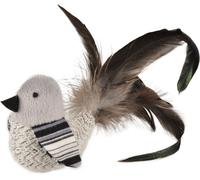 Flamingo uccellino grigio con piume per gatti 1 pz
