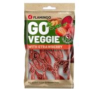 Flamingo Veggie SPAZZOLINO con Fragola 7,5CM 15PZ 120G